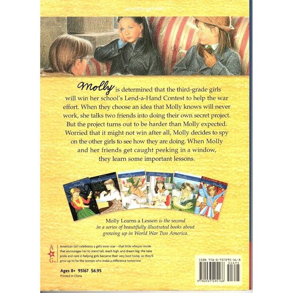 American Girl Molly Learns A Lesson Paperback Book - Picture 2 of 2